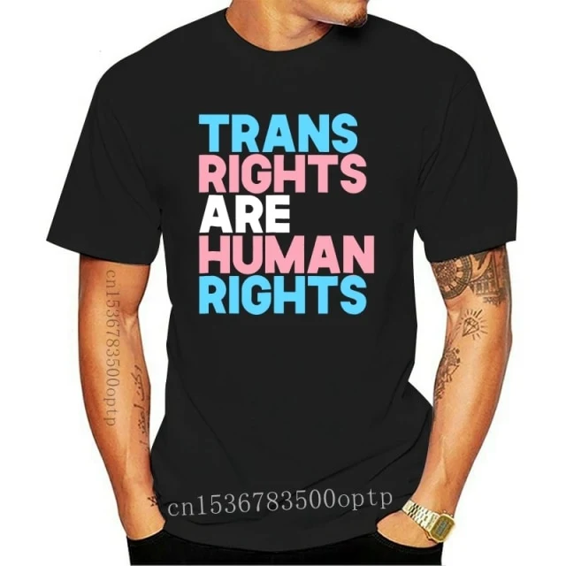 New Transgender LGBTQ Pride-Men's T-Shirt-Black Human Rights Shirt Trans Right are