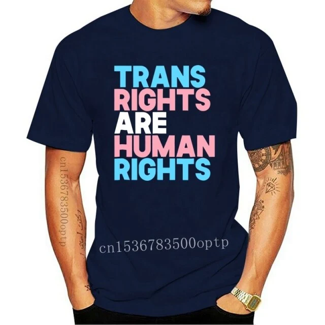 New Transgender LGBTQ Pride-Men's T-Shirt-Black Human Rights Shirt Trans Right are