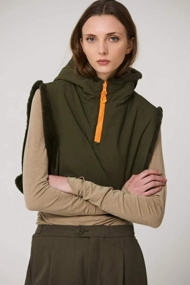 Tanta Bing Hooded Collar - Khaki