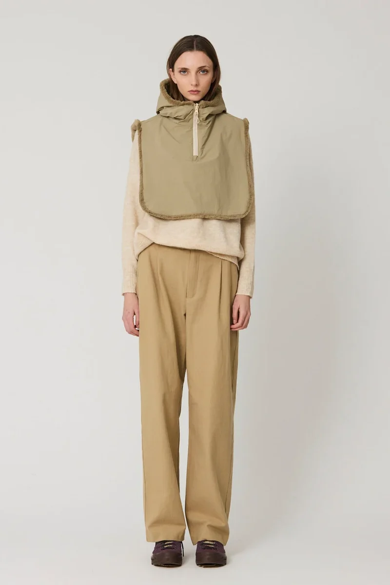 Tanta Bing Hooded Collar - Coriander