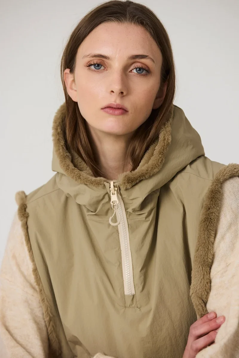 Tanta Bing Hooded Collar - Coriander