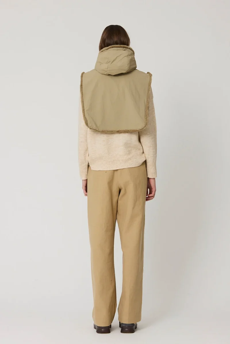 Tanta Bing Hooded Collar - Coriander
