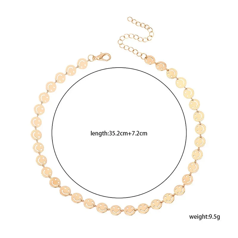 💛 Smiley Schmuck-Set | Armband & Halskette | Festival Outfit