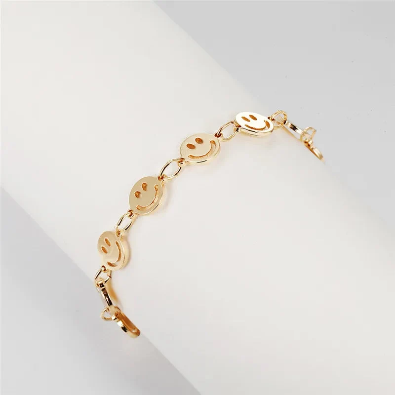 💛 Smiley Schmuck-Set | Armband & Halskette | Festival Outfit