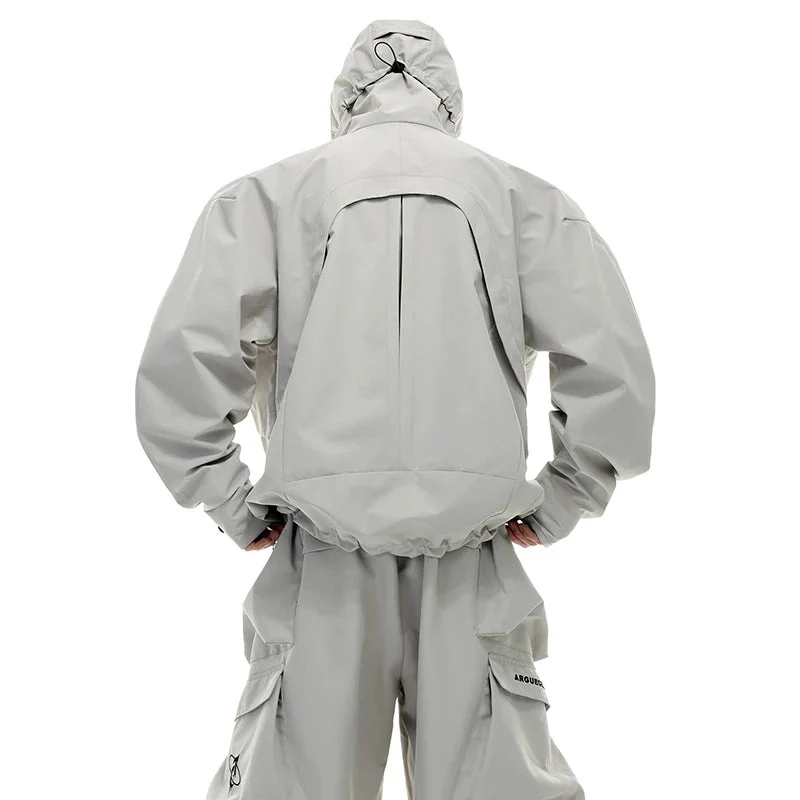 Y2K Techwear Festival Regenanzug – Oversize Windbreaker Set Unisex