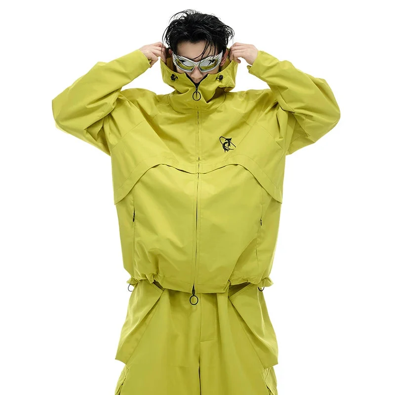 Y2K Techwear Festival Regenanzug – Oversize Windbreaker Set Unisex