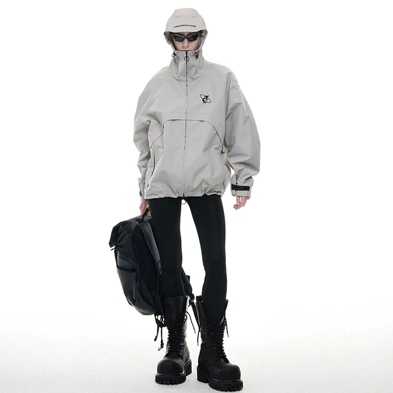 Y2K Techwear Festival Regenanzug – Oversize Windbreaker Set Unisex