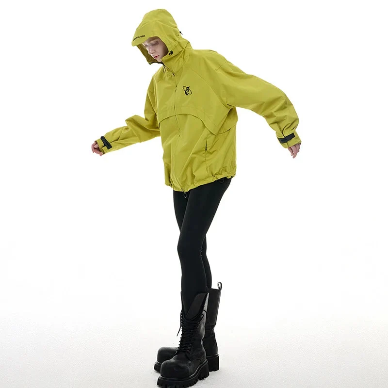 Y2K Techwear Festival Regenanzug – Oversize Windbreaker Set Unisex
