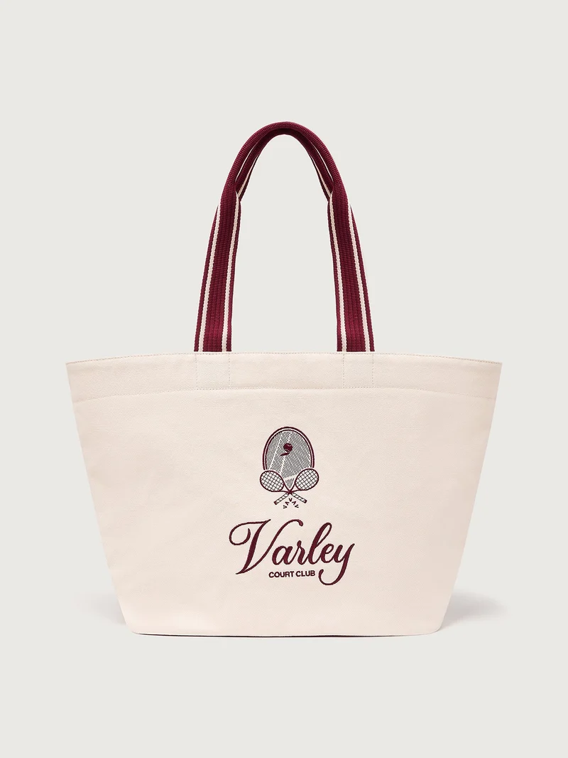 Varley Robinson Canvas Club Tote Bag - Ivory/Port