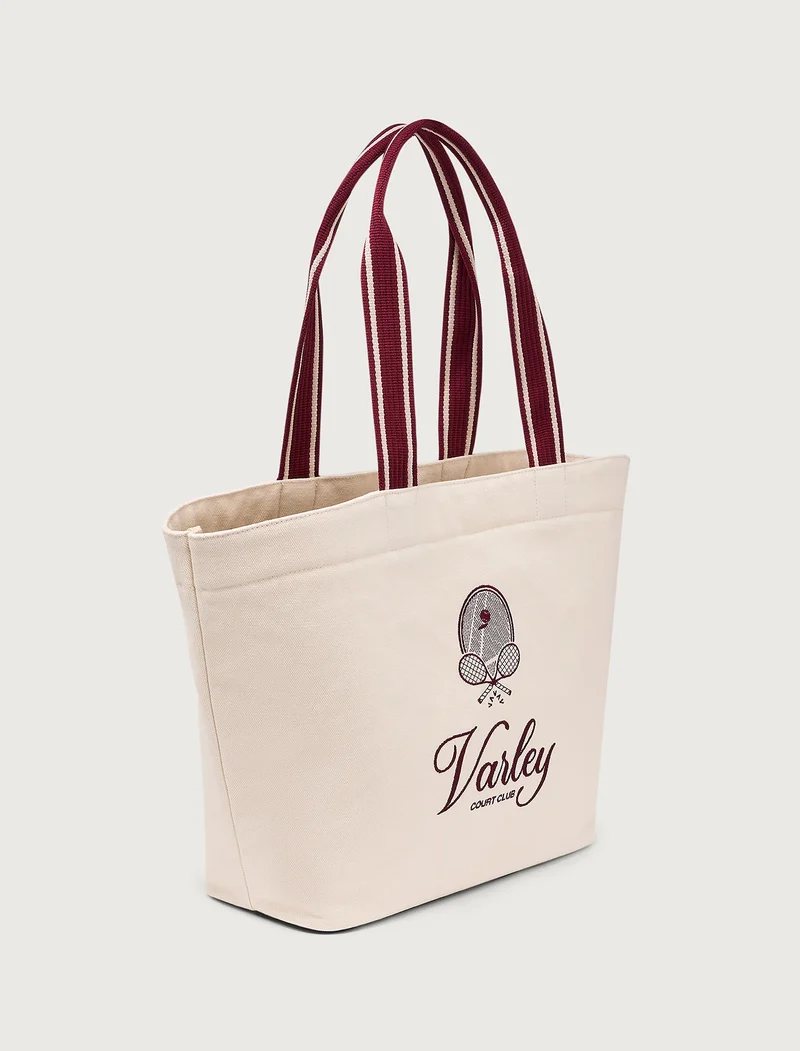Varley Robinson Canvas Club Tote Bag - Ivory/Port