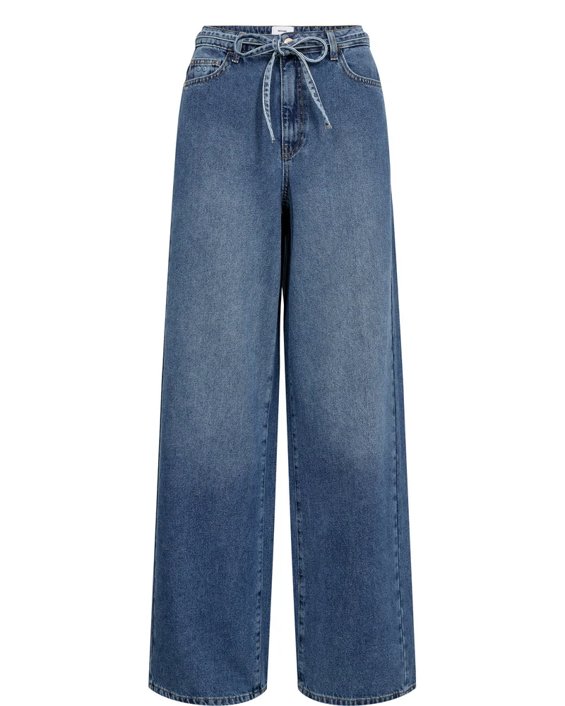 Numph NuBrooklyn Wide Jeans - Medium Blue Denim