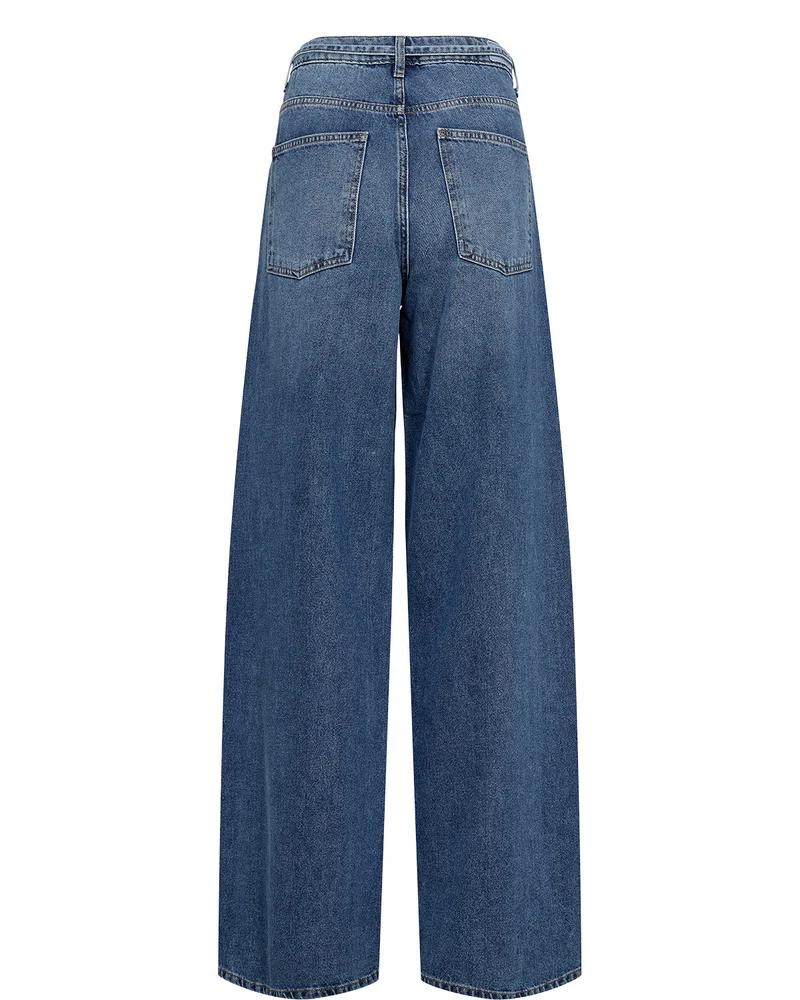Numph NuBrooklyn Wide Jeans - Medium Blue Denim