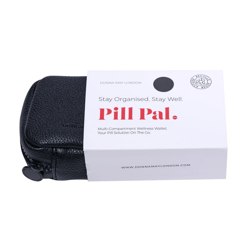Donna May London Portable Pill Organiser - Sleek Black