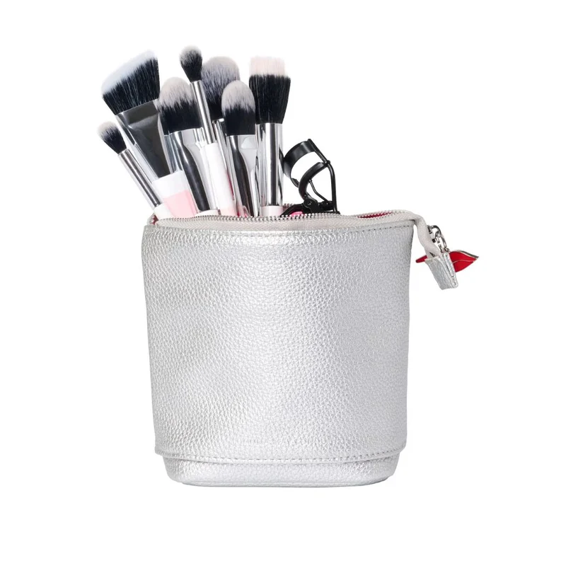 Donna May London Stand & Store Makeup Brush Can - Silver