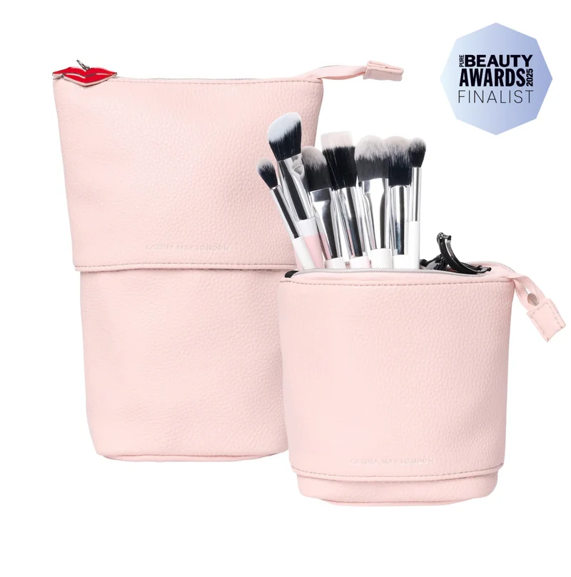 Donna May London Stand & Store Makeup Brush Case - Raspberry