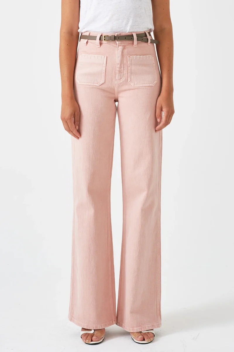 Seventy + Mochi Patch Pocket Mabel Jean - Peony Pink