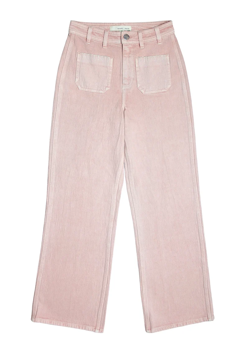 Seventy + Mochi Patch Pocket Mabel Jean - Peony Pink