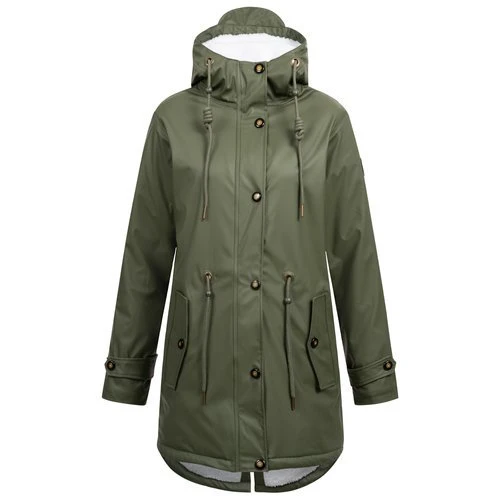 ANKERGLUT Regenmantel Friesennerz Olive mit Teddy Fleece #ankergluttraum #moincaptain