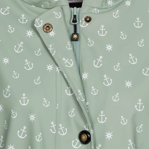 ANKERGLUT Regenmantel Friesennerz Mint Anker Motiv mit Teddy Fleece #ankerglutwolke #moincaptain