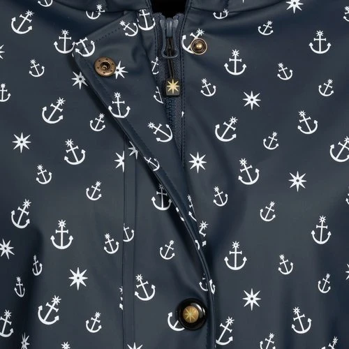 ANKERGLUT Regenmantel Friesennerz Blau Anker Motiv mit Teddy Fleece #ankerglutwolke #moincaptain