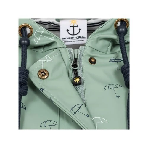ANKERGLUT Regenmantel Friesennerz Mint Regenschirmen Motiv #ankerglutbucht #moincaptain