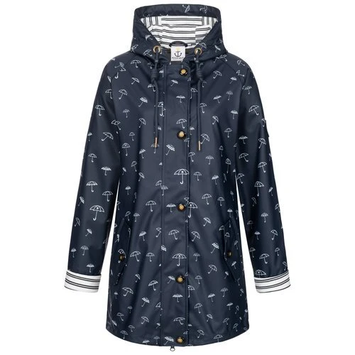 ANKERGLUT Regenmantel Friesennerz Blau Regenschirmen Motiv #ankerglutbucht #moincaptain