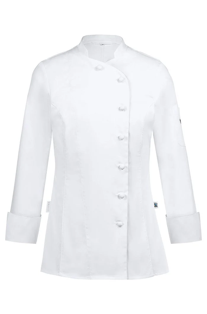 Kochjacke mit Stoffknöpfen Regular Fit Damen