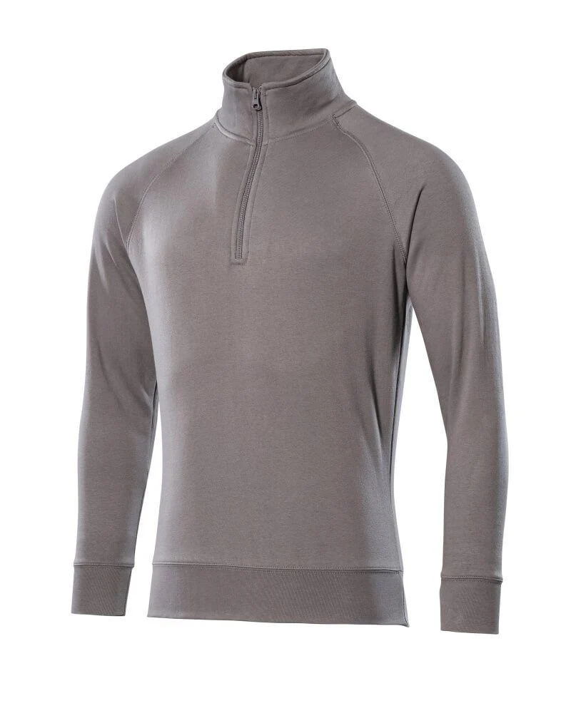 Crossover Sweatshirt mit kurzem Reißverschluss