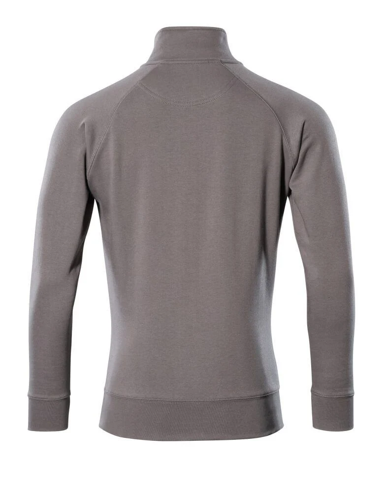 Crossover Sweatshirt mit kurzem Reißverschluss