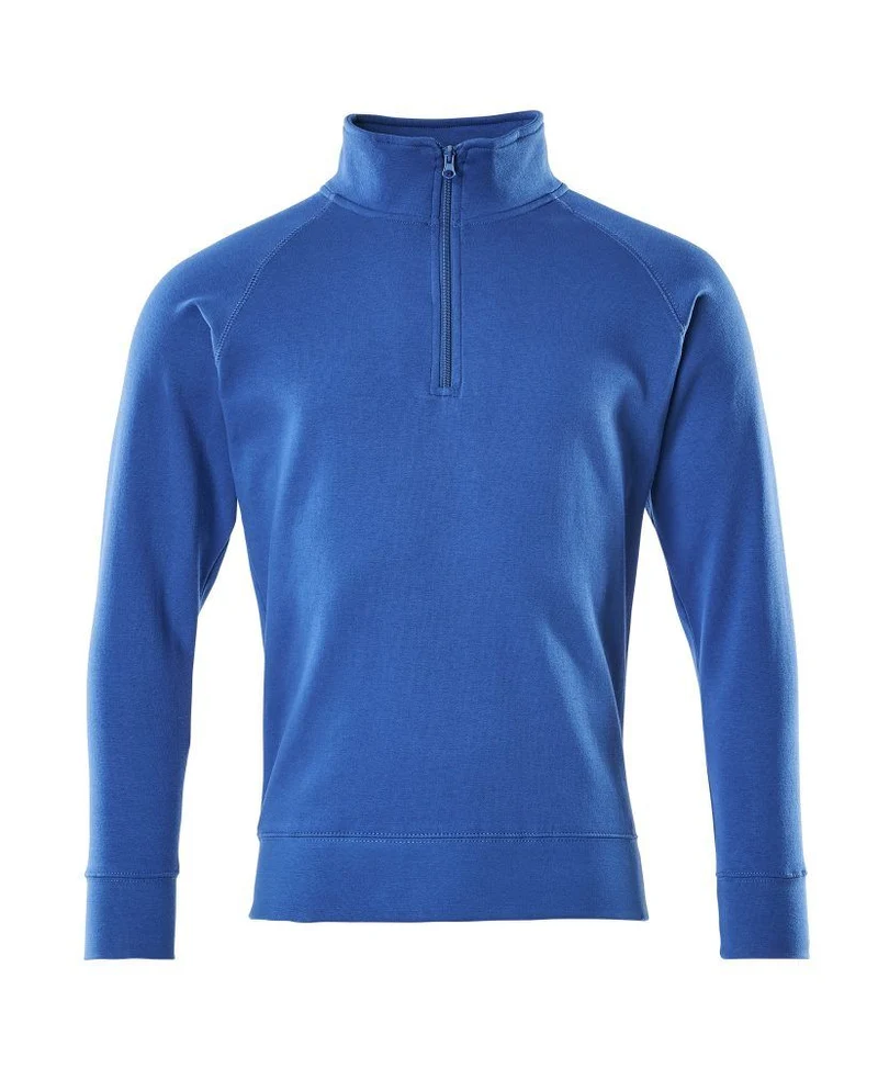 Crossover Sweatshirt mit kurzem Reißverschluss