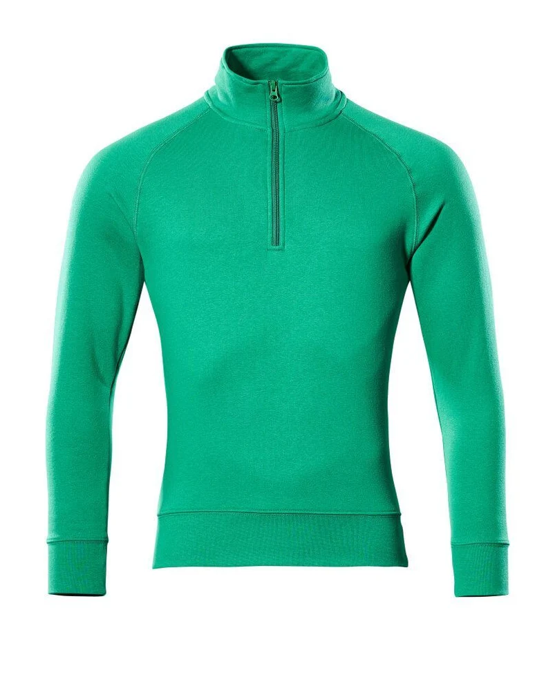 Crossover Sweatshirt mit kurzem Reißverschluss