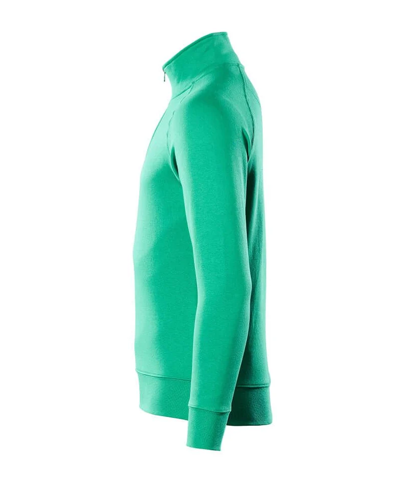 Crossover Sweatshirt mit kurzem Reißverschluss