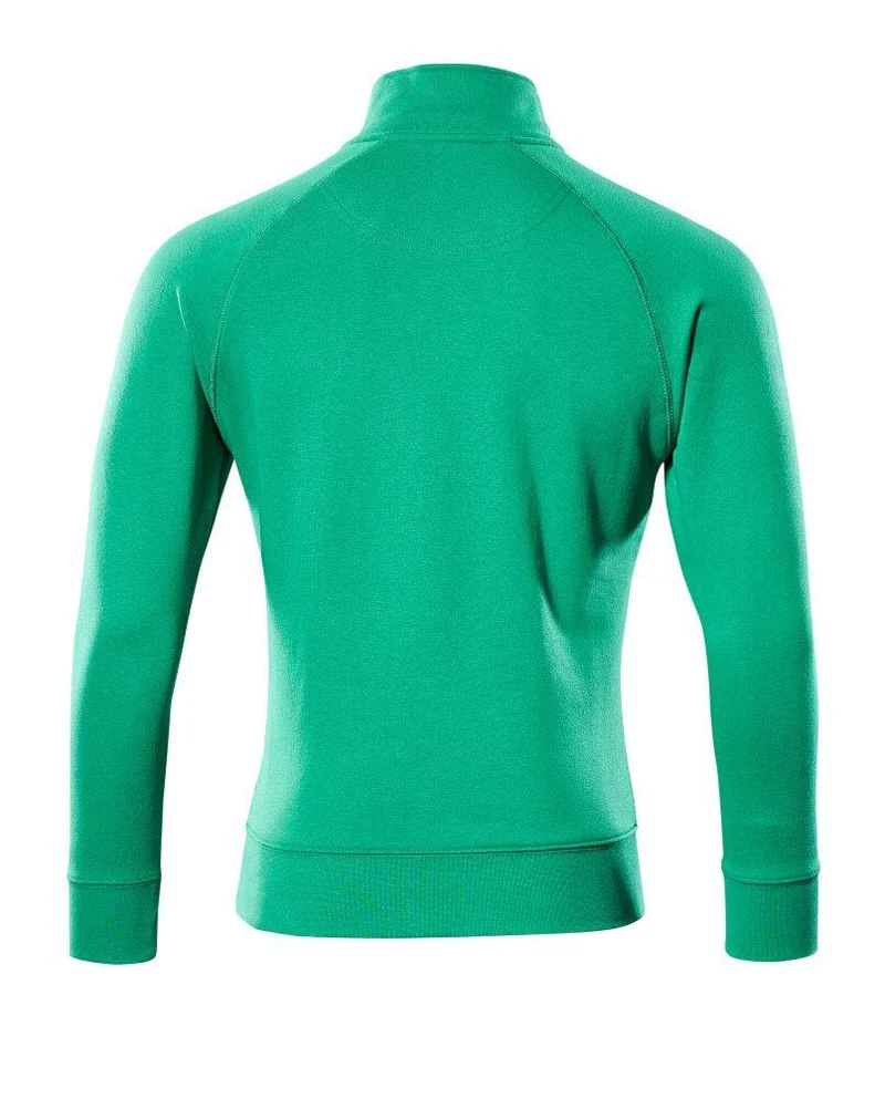 Crossover Sweatshirt mit kurzem Reißverschluss