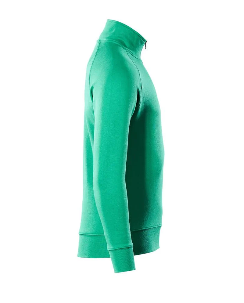 Crossover Sweatshirt mit kurzem Reißverschluss