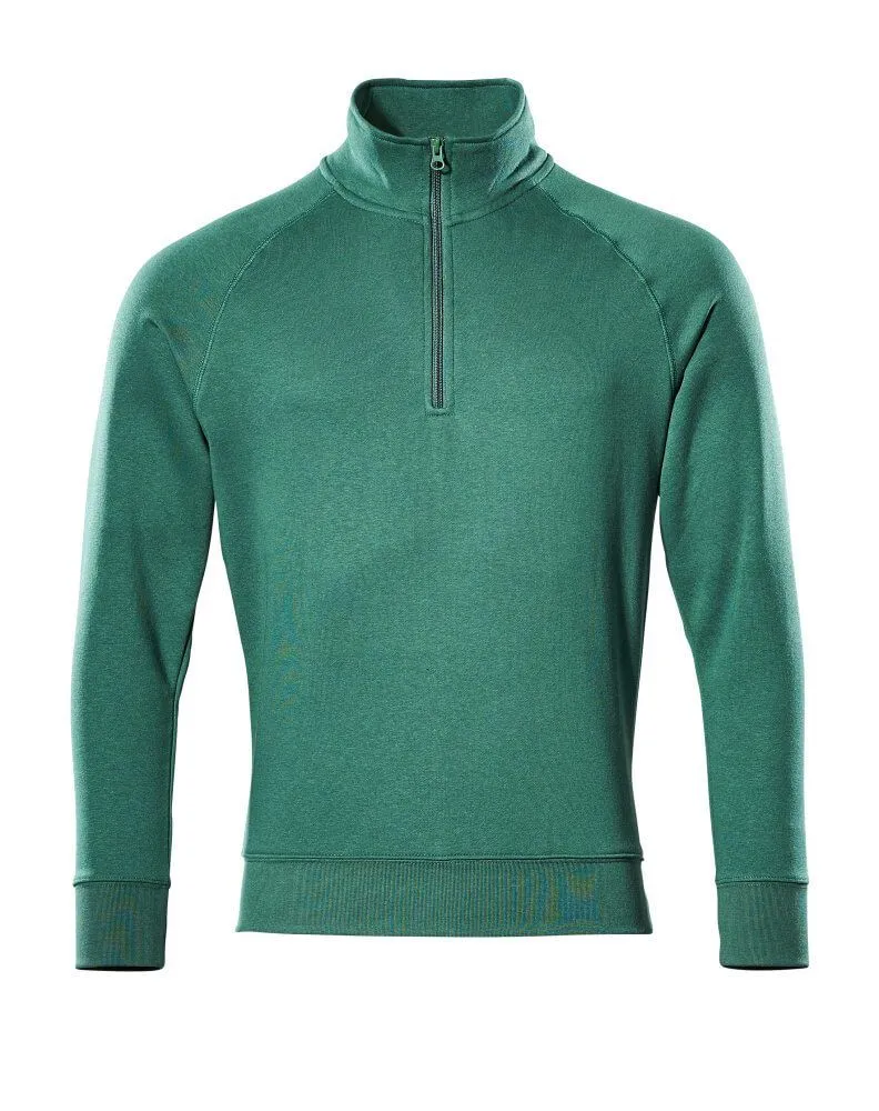 Crossover Sweatshirt mit kurzem Reißverschluss