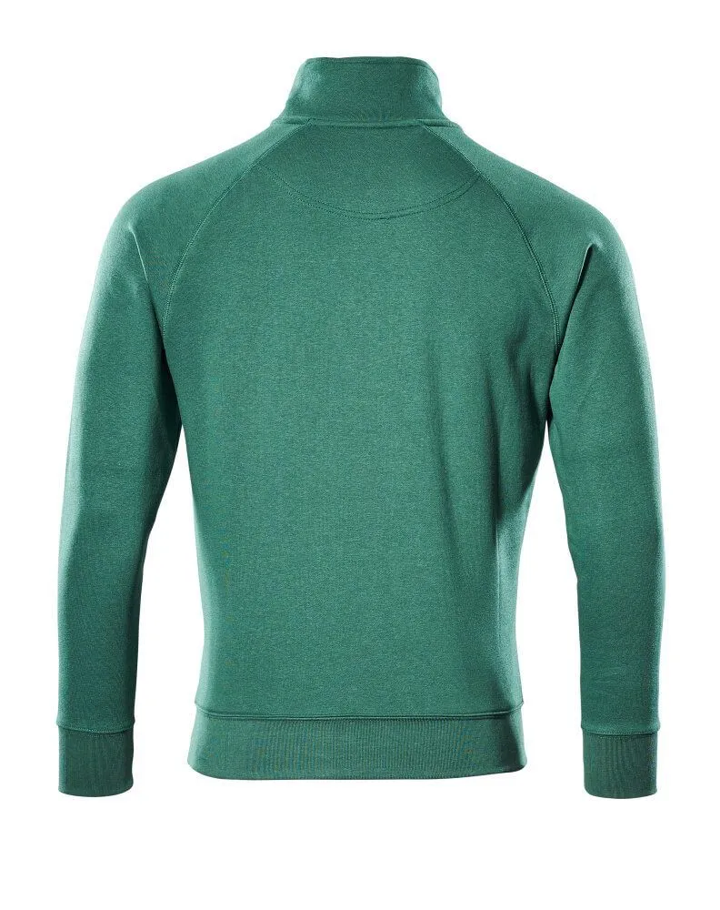 Crossover Sweatshirt mit kurzem Reißverschluss