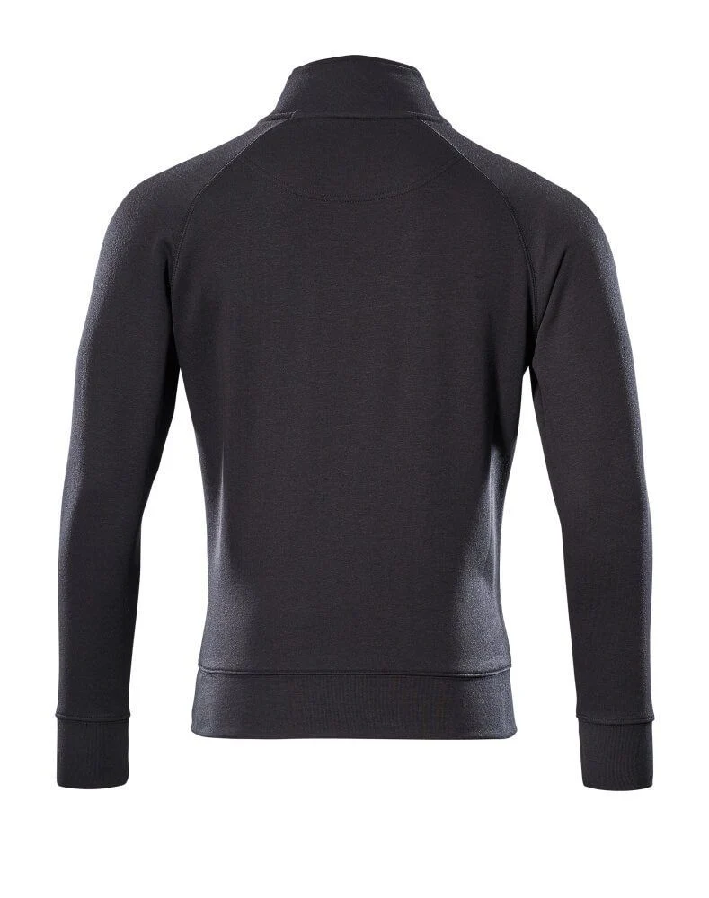 Crossover Sweatshirt mit kurzem Reißverschluss