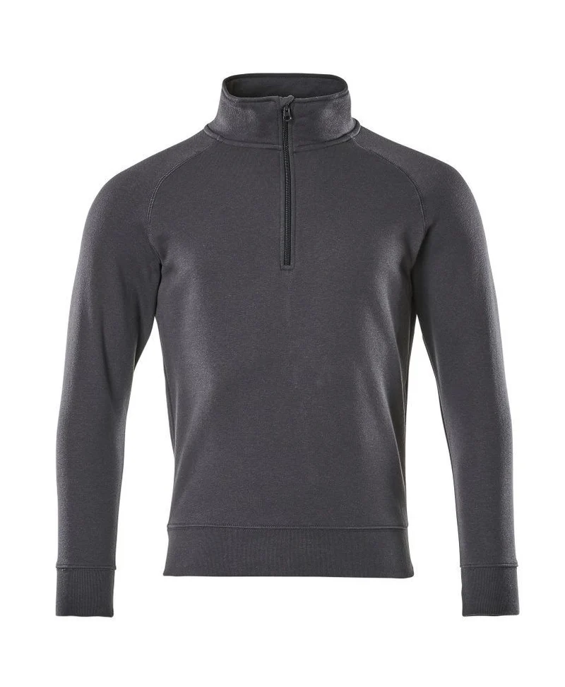 Crossover Sweatshirt mit kurzem Reißverschluss