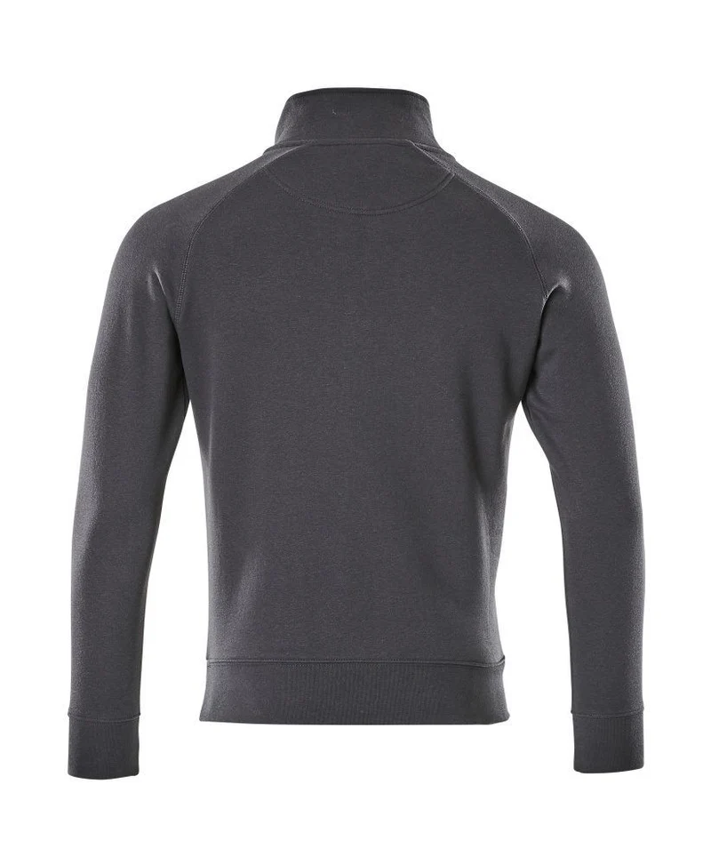 Crossover Sweatshirt mit kurzem Reißverschluss