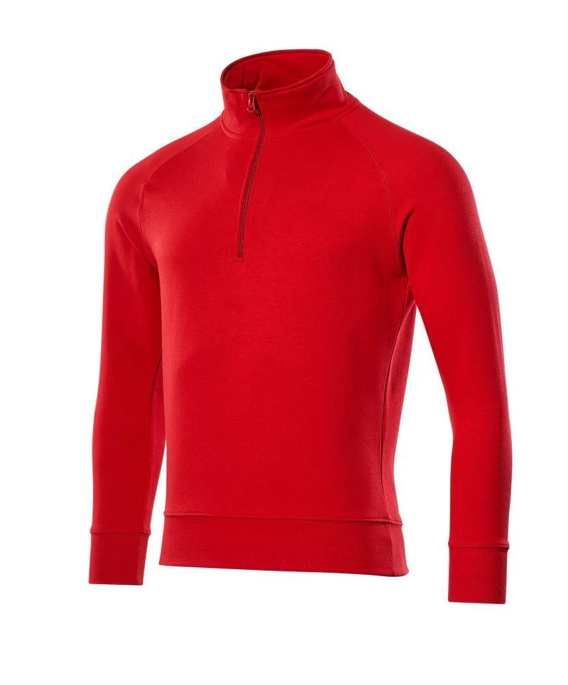 Crossover Sweatshirt mit kurzem Reißverschluss