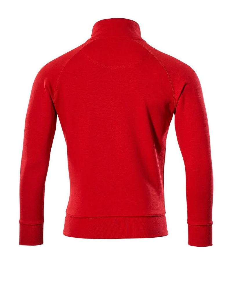 Crossover Sweatshirt mit kurzem Reißverschluss