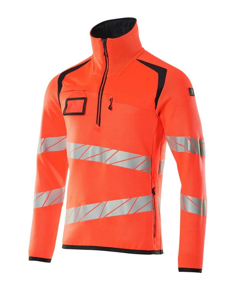 Mascot Safe Strickpullover mit kurzem Reißverschluss