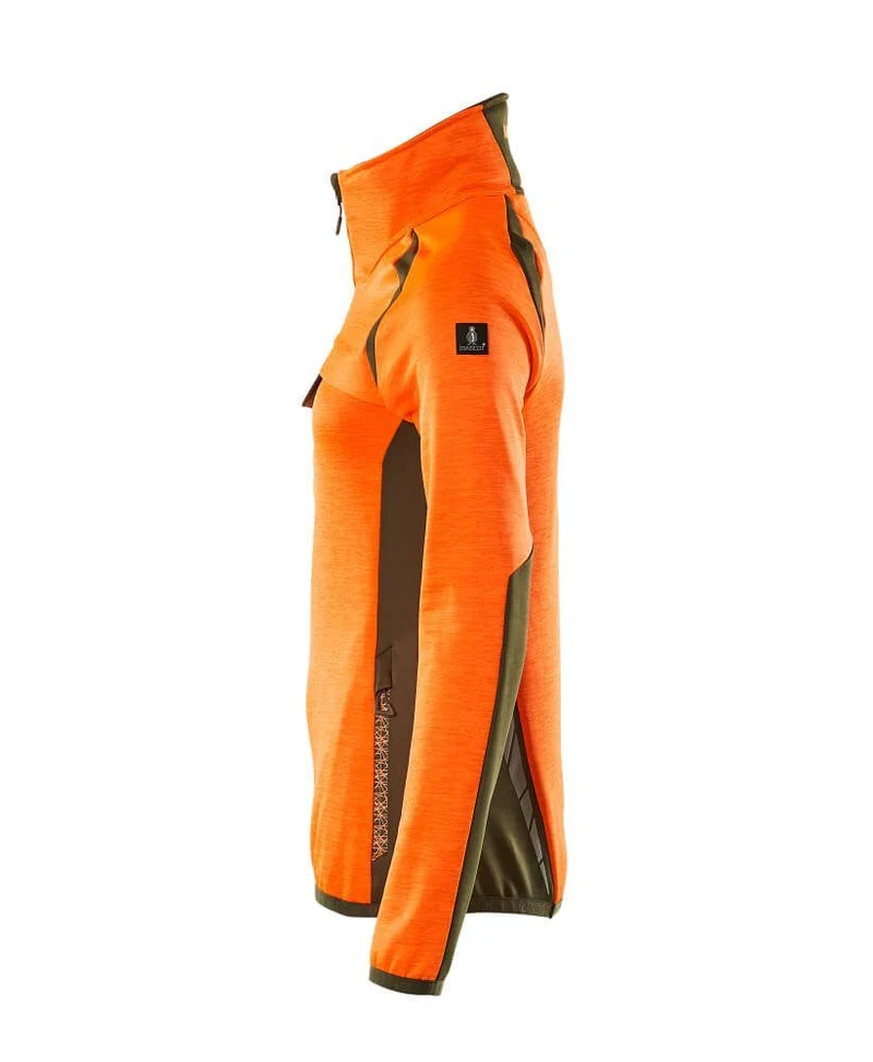ACCELERATE SAFE Fleecejacke mit kurzem Reißverschluss Damen
