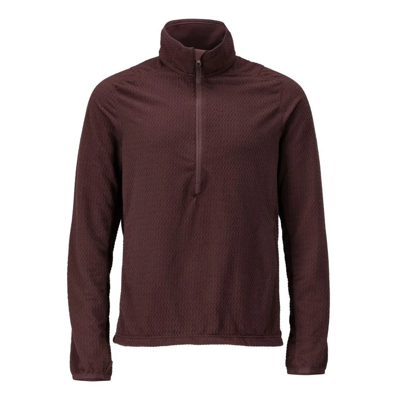 Microfleece Pullover mit kurzem Reißverschluss