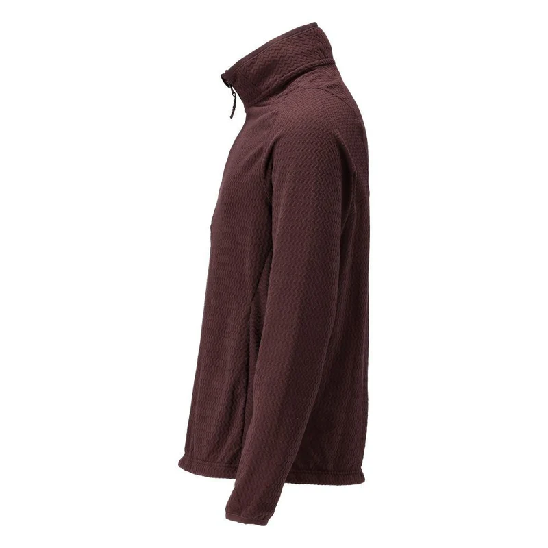 Microfleece Pullover mit kurzem Reißverschluss