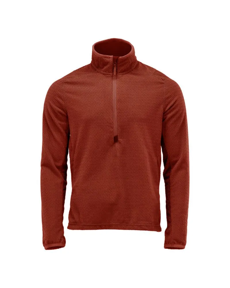 Microfleece Pullover mit kurzem Reißverschluss