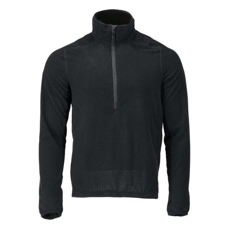 Microfleece Pullover mit kurzem Reißverschluss