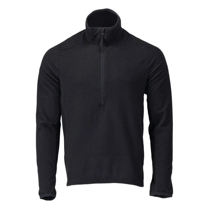 Microfleece Pullover mit kurzem Reißverschluss