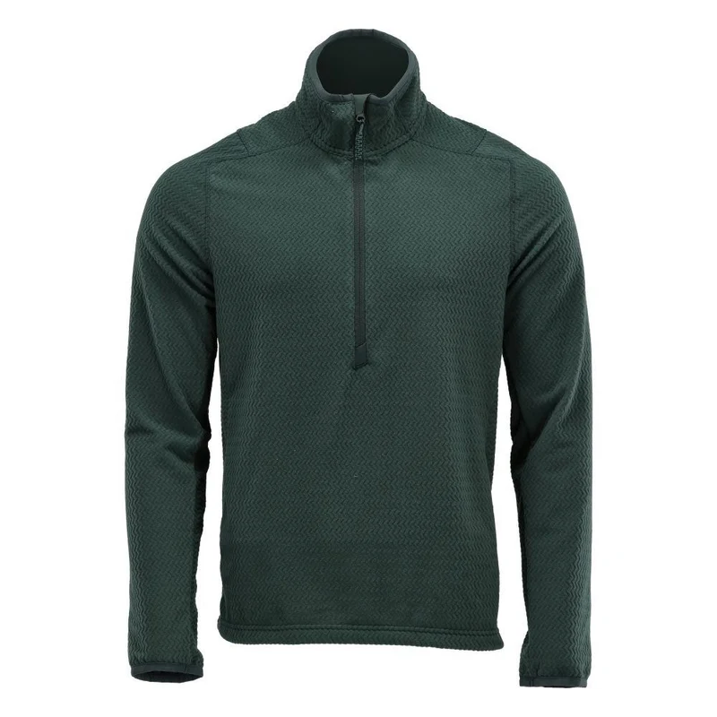 Microfleece Pullover mit kurzem Reißverschluss