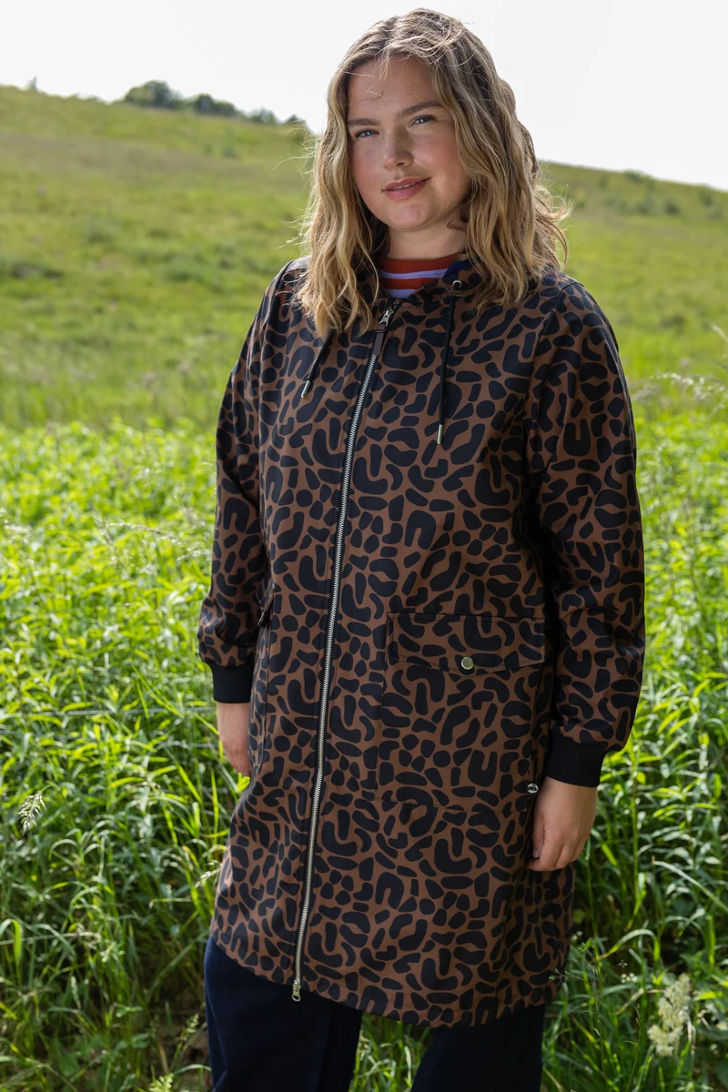 Danemarselisborg Brushed Shell Parka Brown/ Black UNILEOPARD